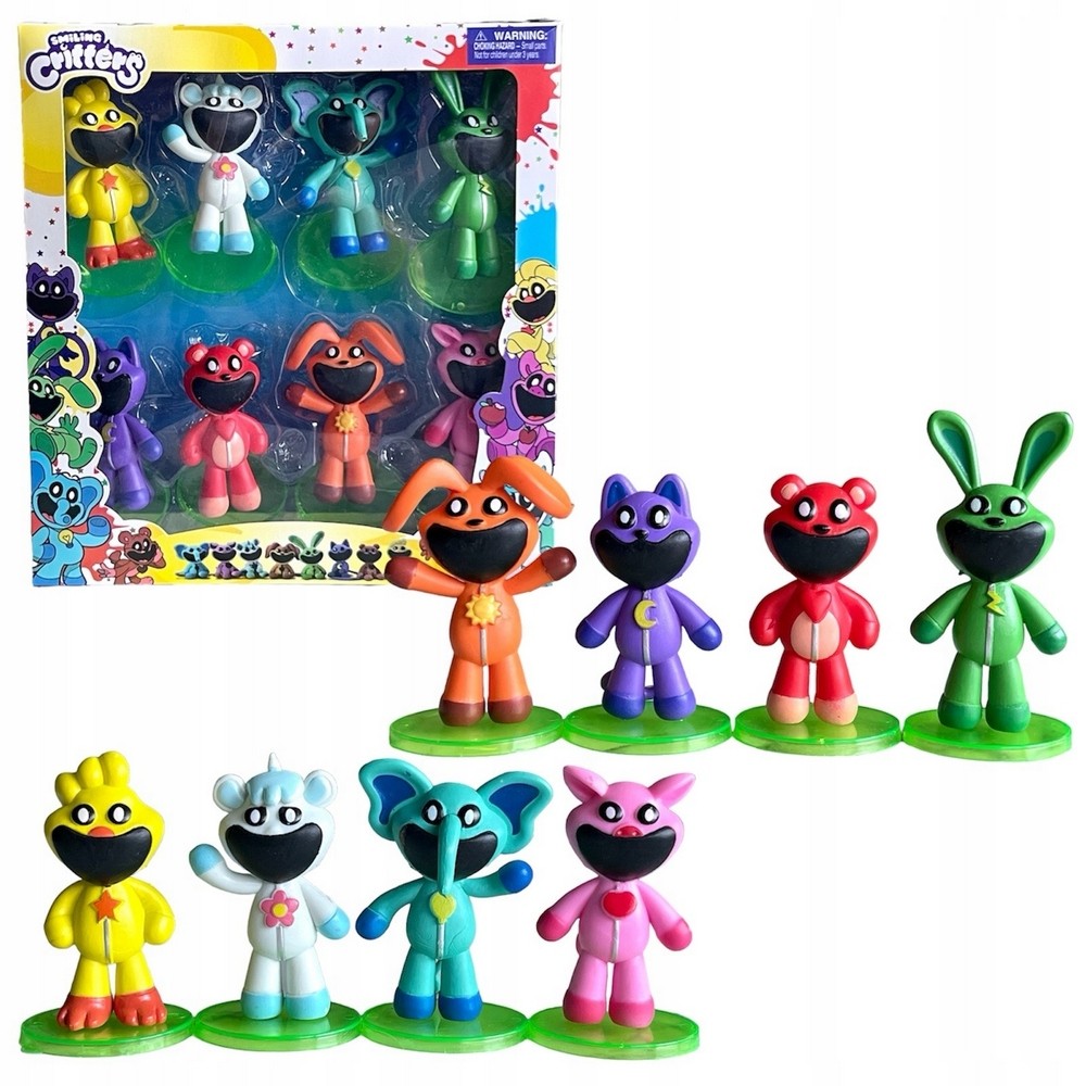 Figures silling critters poppy playtime 8 x figúrky catnap